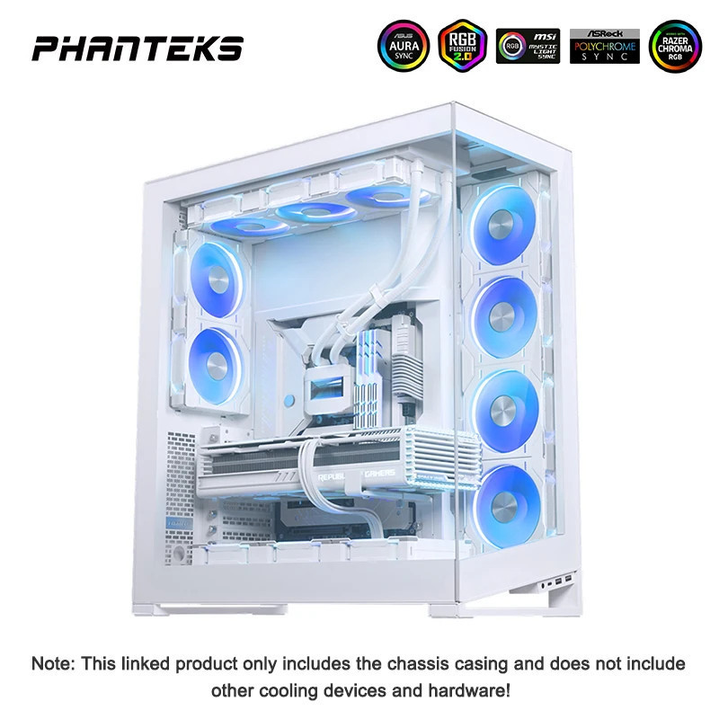 Phanteks NV7 Seaview Room E-ATX Case ARGB Light Control Full Tower Desktop Computer Chassis Support ATX Type-C Two-way Placement
