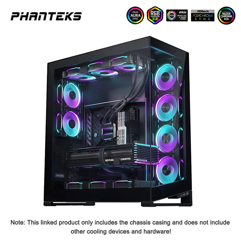 Phanteks NV7 Seaview Room E-ATX Case ARGB Light Control Full Tower Desktop Computer Chassis Support ATX Type-C Two-way Placement