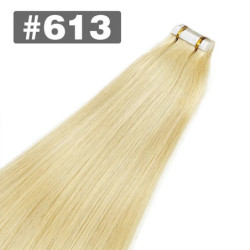 Tape in Hair Extensions Human Hair Natural Black Tape Ins for Women Human Hair Extensions Tape in Straight Seamless Skin