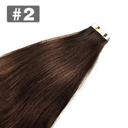 Tape in Hair Extensions Human Hair Natural Black Tape Ins for Women Human Hair Extensions Tape in Straight Seamless Skin