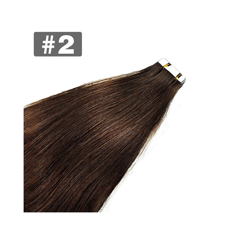 Tape in Hair Extensions Human Hair Natural Black Tape Ins for Women Human Hair Extensions Tape in Straight Seamless Skin