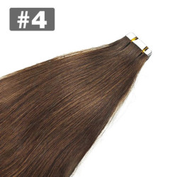 Tape in Hair Extensions Human Hair Natural Black Tape Ins for Women Human Hair Extensions Tape in Straight Seamless Skin