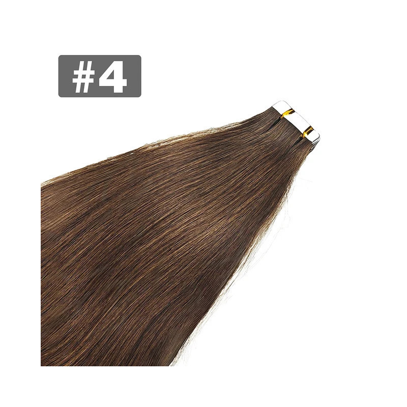 Tape in Hair Extensions Human Hair Natural Black Tape Ins for Women Human Hair Extensions Tape in Straight Seamless Skin