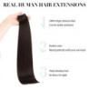 Tape in Hair Extensions Human Hair Natural Black Tape Ins for Women Human Hair Extensions Tape in Straight Seamless Skin