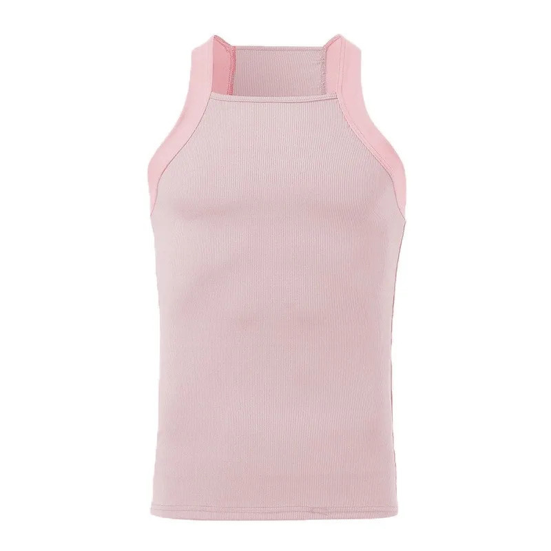 2023 Men Fashion Tank Tops Solid Color O-neck Sleeveless Skinny Gym Streetwear Casual Vests Party Men Luxury Clothing