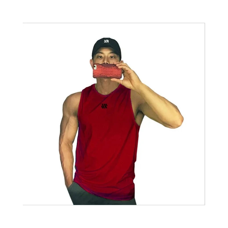 2024 Mens fitness gyms Tank top men Fitness sleeveless shirt Male mesh breathable Sports vest Undershirt Gyms Running vest men