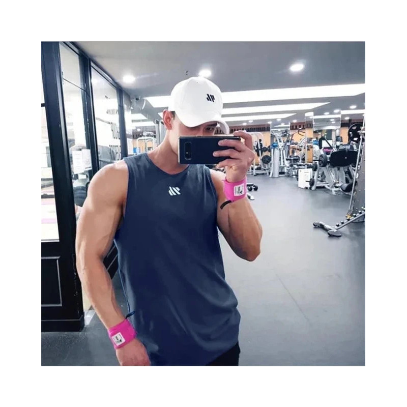 2024 Mens fitness gyms Tank top men Fitness sleeveless shirt Male mesh breathable Sports vest Undershirt Gyms Running vest men