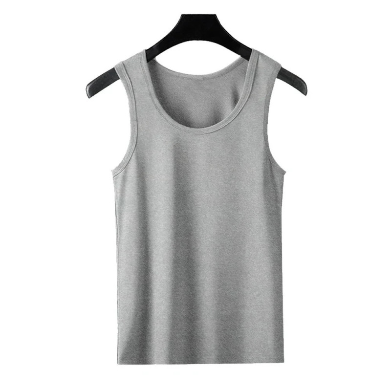 Men's Sport Slim Vest Summer Breathable Sleeveless Round Neck Gym Exercise Running Tank Top Male Sport Fitness Tees Undershirt