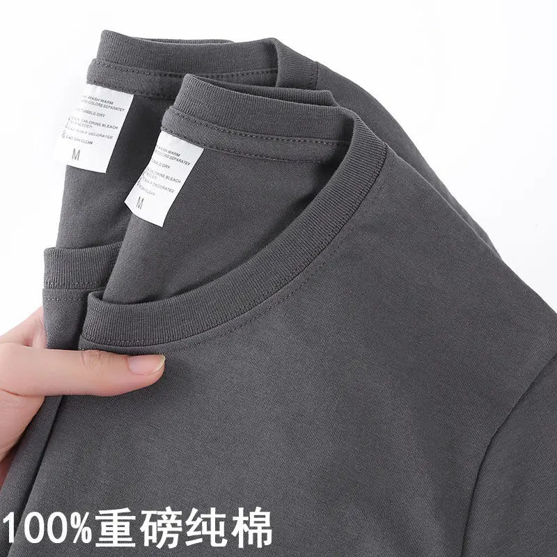 100 Cotton T-shirt Men Women Solid Color O Neck Short-sleeved Tops Summer Korean Loose Half-sleeve T Shirt Unisex M-4XL