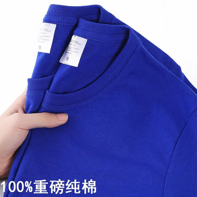 100 Cotton T-shirt Men Women Solid Color O Neck Short-sleeved Tops Summer Korean Loose Half-sleeve T Shirt Unisex M-4XL