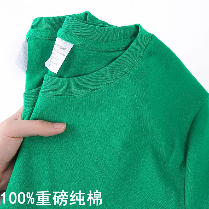 100 Cotton T-shirt Men Women Solid Color O Neck Short-sleeved Tops Summer Korean Loose Half-sleeve T Shirt Unisex M-4XL